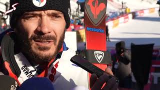 Cyprien Sarrazin vainqueur à Wengen quotCette victoire est pour Alexis Pinturaultquot [upl. by Drauode583]