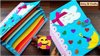 How to make File Folder How to make Handmade Folder  Folder File Decoration idea  Book Decoration [upl. by Binette]