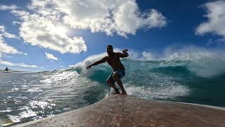 Surfing Head High Waves on Da 10 Foot Log [upl. by Malia]