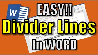 How To Create AWESOME Divider Lines in Microsoft Word Easy [upl. by Ioves]