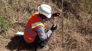 Dynamic Cone Penetrometer DCP Test on a STEEP Slope [upl. by Glennis]