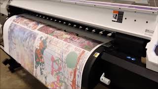 Impresora Mimaki 16m eco solvente  sublimación JV300160 a 108 m2  h [upl. by Cheney]