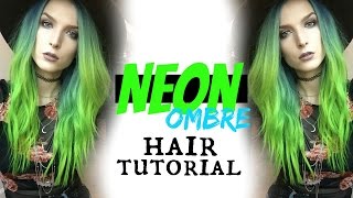 Neon Ombre Hair Tutorial [upl. by Jary175]