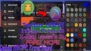 TOOLBOX FOR MCPE 12081 INFINITE PREMIUM XRAY UPDATE BY FARIZ MCPE [upl. by Moriyama]