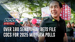 Over 180 senatorial bets file COCs for 2025 midterm polls  ANC [upl. by Lynch]