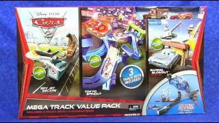 Disney Pixar Cars 2 Mega Track Value Pack Playset from Mattel [upl. by Sukin950]