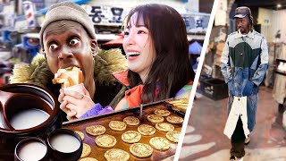 British Rappers try the OG Korean Street Toast at Vintage Market ft Irene [upl. by Herwick]