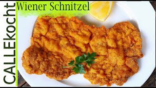 Echtes Wiener Schnitzel richtig panieren soufflieren und braten [upl. by Ihcelek579]