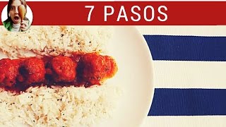 Receta de ALBÓNDIGAS en salsa en 7 pasos  Paulina Cocina [upl. by Bunker]