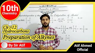 preparation of Alkynes class 10  dehydration of alcohols  By dehydrohalogenation of alkyl halide [upl. by Nakeber]