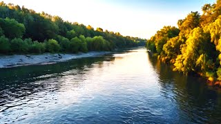 Morning Sunrise River Scenery 10 Hours Natural Sounds Birds SingingCrickets Cicadas Sound Effect [upl. by Encratia]