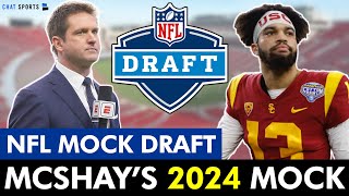 Todd McShay’s WAYTOOEARLY ESPN 2024 NFL Mock Draft With TRADES Ft Caleb Williams amp Drake Maye [upl. by Annawat421]