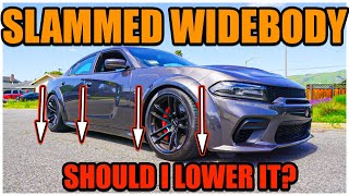 Should I LOWER my DODGE CHARGER 392 SCAT PACK LOWERING SPRINGS COILOVERs or BAGS [upl. by Fein]