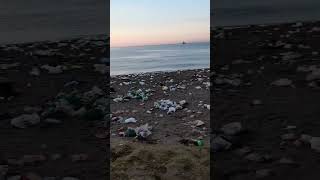 The day after a festival dedicated to ecology and conservation on La Malagueta beach in MalagaSpain [upl. by Oicapot]