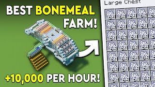 Minecraft Bone Meal Farm Tutorial  New Update  10000 PHR [upl. by Euqinue]