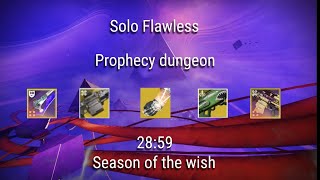 Destiny 2  Prophecy dungeon Solo Flawless 2859 [upl. by Yornoc]