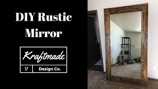 DIY Rustic Mirror  Kraftmade [upl. by Floridia]