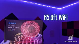 Govee 656ft WiFi RGB strips unboxing and setup [upl. by Sitoiyanap]