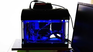 Refroidissement dun PC à lhuile minérale avec un boitier aquarium [upl. by Akilak218]