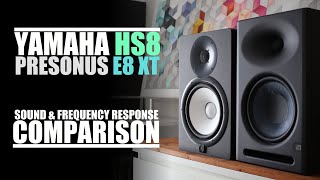 Yamaha HS8 vs PreSonus Eris E8 XT  Sound amp Frequency Response Comparison [upl. by Millur722]