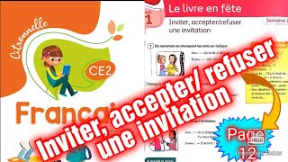 Inviter accepter refuser une invitation  Citronnelle CE2  page 12 [upl. by Wiley]