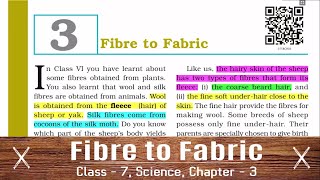 Fibre to Fabric  Class 7 Science Chapter 3  NCERT Guruji [upl. by Rubens]