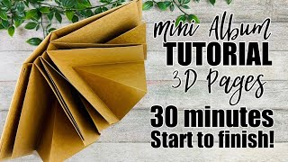 6x6 Mini Album Tutorial with 3D pages  30 minutes Start to Finish ft Ana Luisa Jewelry [upl. by Annahsirhc]