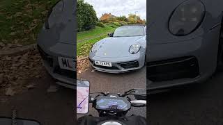 Motorbike Smashes Into Porsche 😱 [upl. by Darnall]