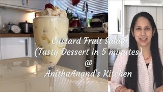 Custard Fruit Salad in 5 minutes  Tamil commentary [upl. by Lail]