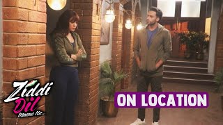 Ziddi Dil Maane Na On Location  Karan Aur Monami Ka Cute Moment [upl. by Ardussi]