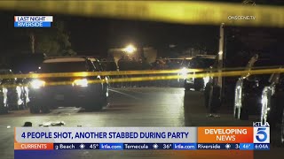 4 shot 1 stabbed after Inland Empire house party turns violent [upl. by Tobin]