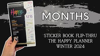 Months  Sticker Book FlipThru  The Happy Planner Winter 2024 [upl. by Erida]