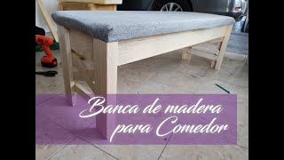 banca de madera para comedor DIY Fácil [upl. by Reginald]