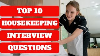 HOTEL HOUSEKEEPING Interview Questions amp Answers  How to Get a Housekeeper Job [upl. by Ihdin]