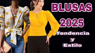 BLUSAS DE MODA Y TENDENCIA 2025 ESTILOS JUVENILES Y CASUALES [upl. by Lyrem838]