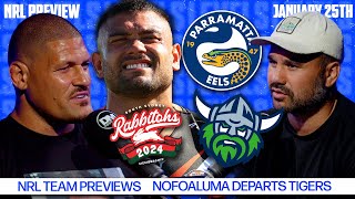 NRL 2024 TEAM PREVIEWS Parramatta Eels Rabbitohs amp Canberra Raiders [upl. by Melborn]