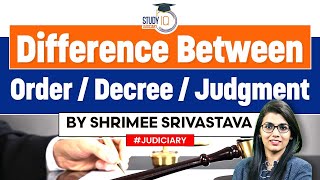 Difference between Decree Order and Judgment  CPC  Judiciary exam [upl. by Relyk]