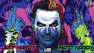 Family Warfare Jeff vs Matt Hardy – Money in the Bank  Ladder Match Showdown [upl. by Ahsemot]