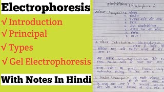 Electrophoresis in Hindi  इलेक्ट्रोफोरेसिस [upl. by Aekan271]