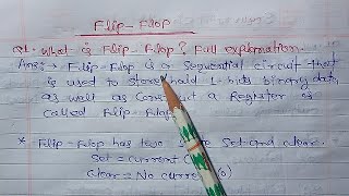 FlipFlop explain in hindi  digital electronics [upl. by Tiphane]