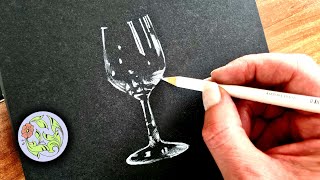 Draw a Glass on Black Paper [upl. by Annawek788]