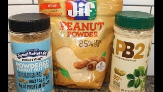 Peanut Butter amp Co JIF amp PB2 Powdered Peanut Butter Comparison [upl. by Elhsa]