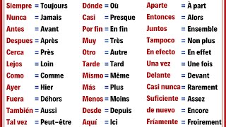 60 Adverbes très Importants et Utiles en Espagnol Pour débutants  Vocabulaire de base Espagnol [upl. by Vincelette]