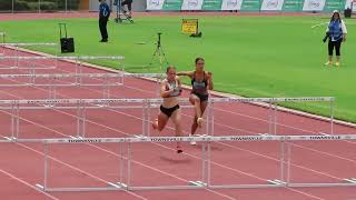 100m Hurdles Heptathlon U18 Women ANQ Championships Townsville 2717 September 2024 [upl. by Ahsinrev]