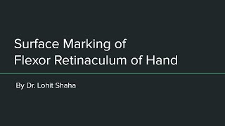 Surface Marking of Flexor Retinaculum of Hand [upl. by Glynis152]