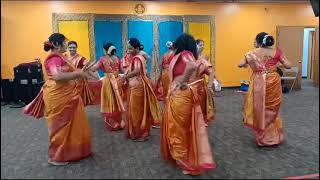 Kobiyellu Kobiyellu kolatam Sankranthi LV Temple usa Godha Kalyanam IshaDanceAcademy [upl. by Rydder]