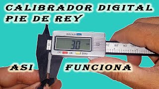 Como medir con Calibrador digital Pie de rey  Increible Precision [upl. by Ledeen]