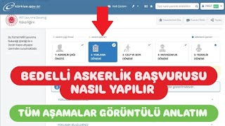 BEDELLİ ASKERLİK BAŞVURUSU NASIL YAPILIR  2025 BEDELLİ ASKERLİK BAŞVURUSU [upl. by Aihcats]