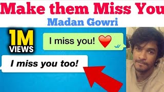 Make them Miss You  Tamil  Madan Gowri  MG [upl. by Leasia]