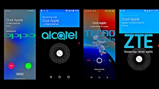 Mix Oppo amp Alcatel amp Tecno Spark amp ZTE screen recording calls  Incoming Calls [upl. by Dihgirb534]